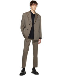 Solid Homme Brown Setup Wide Trousers