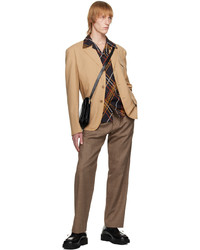 Marni Brown Textured Trousers