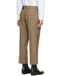 Sean Suen Khaki High Cuff Trousers