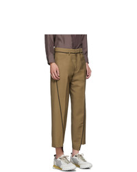 Lanvin Tan Asymmetric Trousers