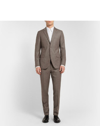 Calvin Klein Collection Brown Brushed Wool Suit Trousers
