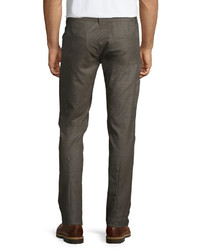 Theory Conall P Melange Wool Trousers Light Brown