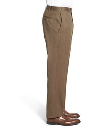 JB Britches Jb Britches Torino Flat Front Solid Wool Trousers
