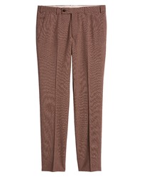 Ted Baker London Jerome Soft Fit Flat Stretch Wool Pants In Light Brown At Nordstrom