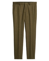 BOSS Lenon Wool Dress Pants In Medium Brown At Nordstrom