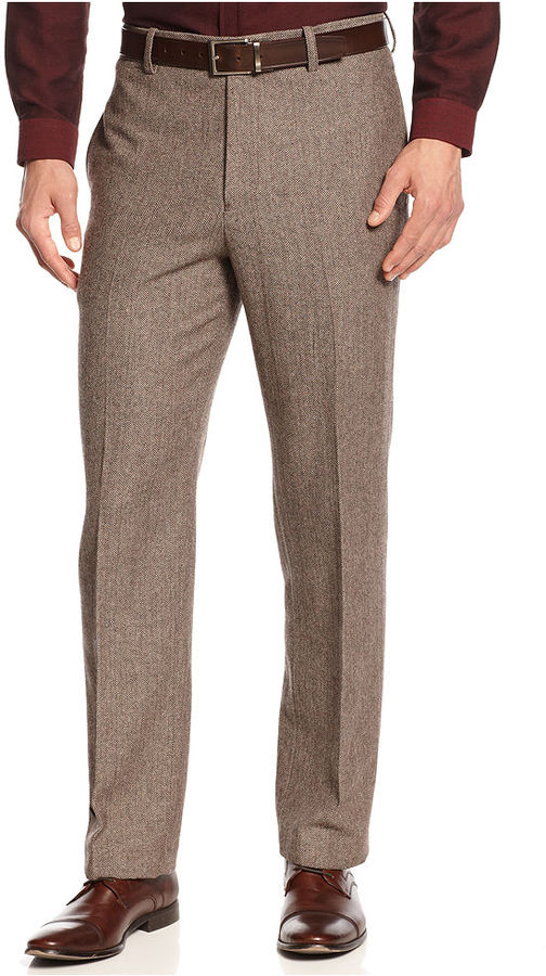 Tasso Elba Wool Blend Herringbone Pants | Where to buy & how to