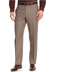 Tasso Elba Wool Blend Herringbone Pants, $69 | Macy's | Lookastic.com