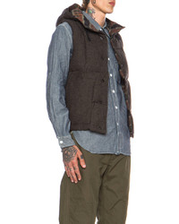 Engineered Garments Hooded Down Wool Blend Vest