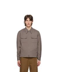 Brown Wool Harrington Jacket