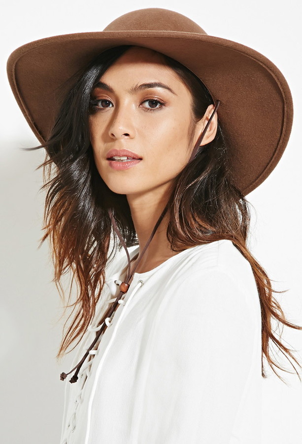 brown wide brim hat