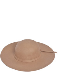 Choies Oversized Felt Fedora Hat In Camel