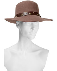 Sensi Studio Lauren Leather Trimmed Wool Felt Hat