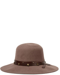 Sensi Studio Lauren Leather Trimmed Wool Felt Hat