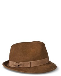 Merona Solid Fedora Hat With Bow Sash  Brown