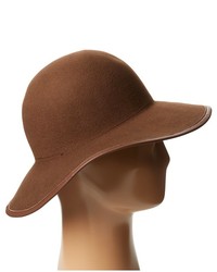 Hat Attack Wool Felt Round Crown W Leather Bound Edge
