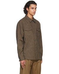 System Brown Wool Twill Shirt
