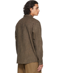 System Brown Wool Twill Shirt