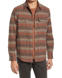 Pendleton Lambswool Blend Twill Snap Button Up Shirt