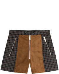 Brown Wool Shorts