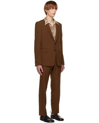 Dries Van Noten Brown Wool Suit