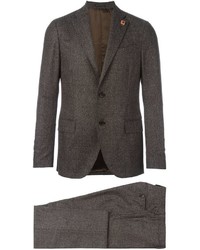 Lardini Lapel Detail Formal Suit