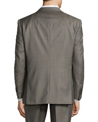 Neiman Marcus Modern Fit Wool Two Piece Suit Brown
