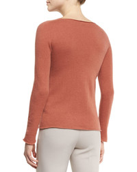 Peserico Long Sleeve Rolled Neck Sweater Blush