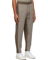 Theory Brown Wool Two Tone Jogger Lounge Pants