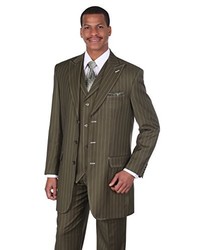 Brown Wool Three Piece Suit