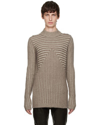 Rick Owens Gray Off White Level Lupetto Sweater