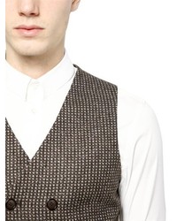 Giorgio Armani Boucl Wool Blend Jacquard Vest