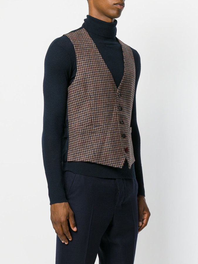Lardini Tweed Fitted Waistcoat, $235 | farfetch.com | Lookastic