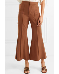 Chloé Cropped Stretch Wool Flared Pants