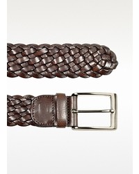 Forzieri Dark Brown Woven Leather Belt