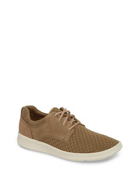 Brown Woven Canvas Low Top Sneakers