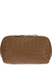 Brown Woven Clutch