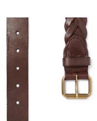 J.Crew 3cm Brown Woven Leather Belt