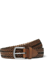 Polo Ralph Lauren 3cm Brown Woven Leather Belt