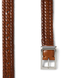 Brunello Cucinelli 3cm Woven Leather Belt