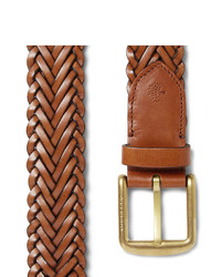 Mulberry 4cm Brown Woven Leather Belt