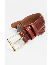 Allen Edmonds Woven Inlay Leather Belt