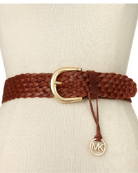 MICHAEL Michael Kors Michl Michl Kors Braided Leather Belt With Logo Charm Belt