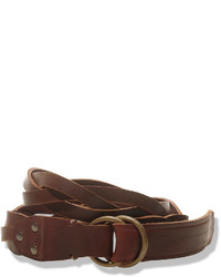 L.L. Bean Signature O Ring Braided Leather Belt