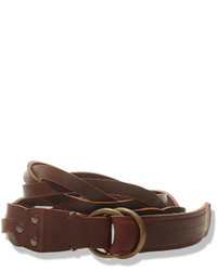 L.L. Bean Signature O Ring Braided Leather Belt