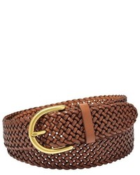 Fossil Woven Leather Belt