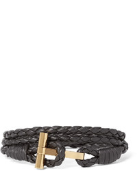 Brown Woven Leather Bracelet