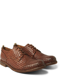 Officine Creative Woven Leather Derby Shoes