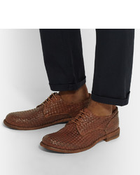 Officine Creative Woven Leather Derby Shoes