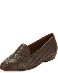 Sesto Meucci Nader Woven Leather Loafer Tan