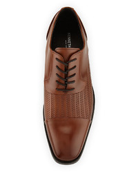 Kenneth Cole Ticket Home Woven Leather Oxford Brown